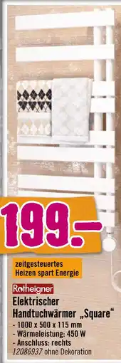 Hornbach Rotheigner elektrischer handtuchwärmer „square“ Angebot