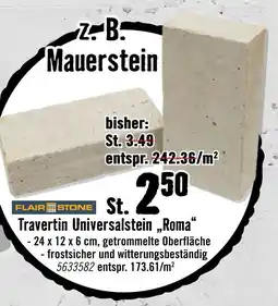 Hornbach Flair stone travertin universalstein 'roma' Angebot