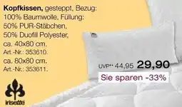 Möbel Inhofer Irisette Kopfkissen Angebot