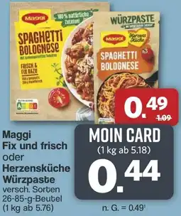 Famila Nord West Maggi Fix und frisch oder Herzensküche Würzpaste Angebot