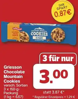 Famila Nord West Griesson Chocolate Mountain Cookies Angebot