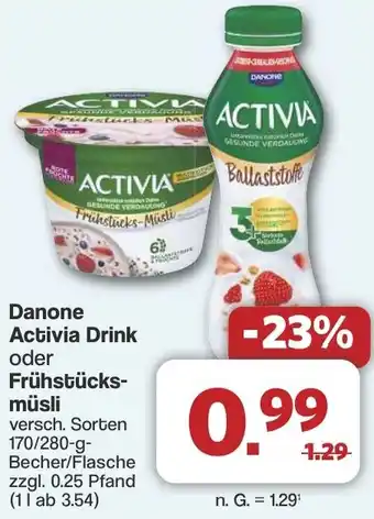 Famila Nord West Danone Activia Drink oder Frühstücksmüsli Angebot