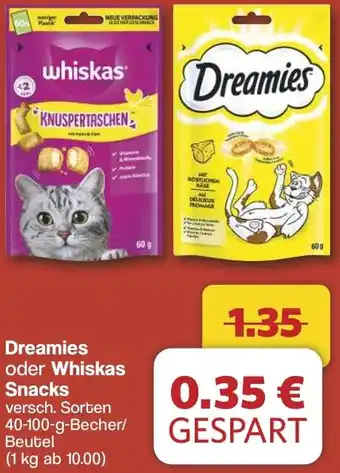 Famila Nord West Dreamies oder Whiskas Snacks Angebot