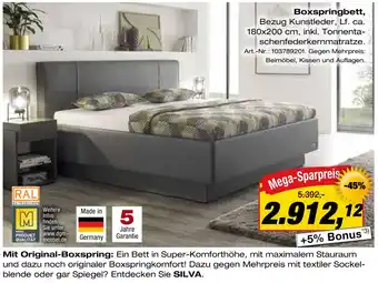 Möbel Inhofer Boxspringbett Angebot