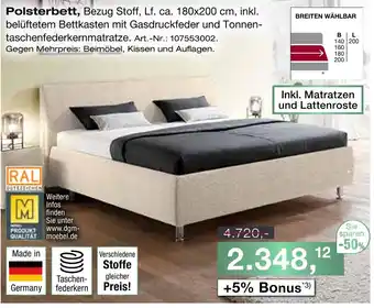 Möbel Inhofer Polsterbett Angebot