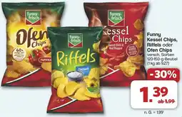 Famila Nord West Funny Kessel Chips, Riffels oder Ofen Chips Angebot