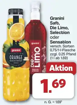 Famila Nord West Granini Saft, Die Limo, Selection oder Sensation Angebot