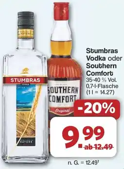 Famila Nord West Stumbras Vodka oder Southern Comfort Angebot
