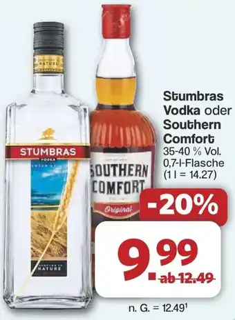 Famila Nord West Stumbras Vodka oder Southern Comfort Angebot