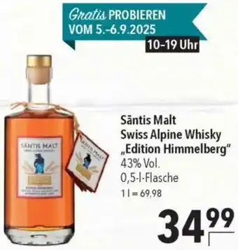 CITTI Markt Säntis Malt Swiss Alpine Whisky ,,Edition Himmelberg" Angebot