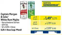 METRO Captain Morgan & Cola/ White Rum Mojito Angebot
