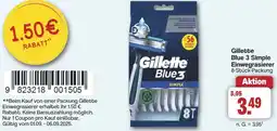 Famila Nord West Gillette Blue 3 Simple Einwegrasierer Angebot