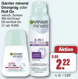 Famila Nord West Garnier mineral Deospray oder Roll On Angebot