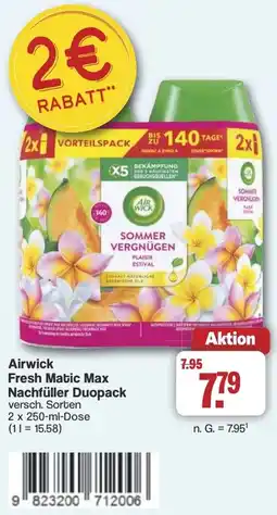 Famila Nord West Airwick Fresh Matic Max Nachfüller Duopack Angebot