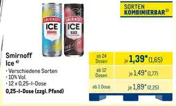 METRO Smirnoff Ice Angebot