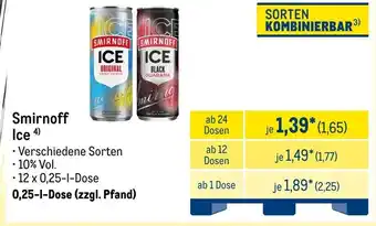 METRO Smirnoff Ice Angebot