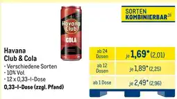 METRO Havana Club & Cola Angebot