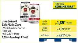 METRO Jim Beam & Cola/Cola Zero Angebot