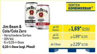 METRO Jim Beam & Cola/Cola Zero Angebot