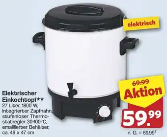 Famila Nord West Elektrischer Einkochtopf Angebot