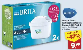 Famila Nord West BRITA Wasserfilterkartuschen Maxtra Pro ALL-IN-1 Pack 2 Angebot