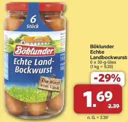 Famila Nord West Böklunder Echte Landbockwurst Angebot