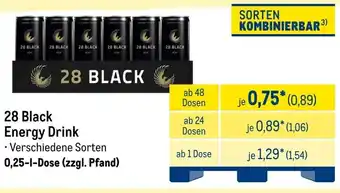 METRO 28 Black Energy Drink Angebot