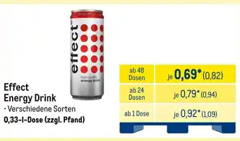 METRO Effect Energy Drink Angebot
