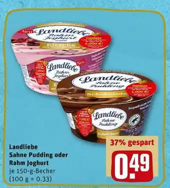 REWE Landliebe sahne pudding oder rahm joghurt Angebot