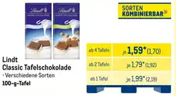 METRO Lindt Classic Tafelschokolade Angebot