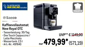 METRO Saeco Kaffeevollautomat New Royal OTC Angebot
