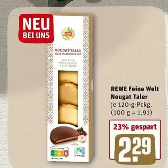 REWE Rewe feine welt nougat taler Angebot