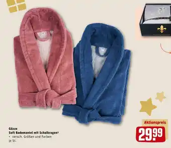 REWE Gözze soft bademantel mit schalkragen Angebot