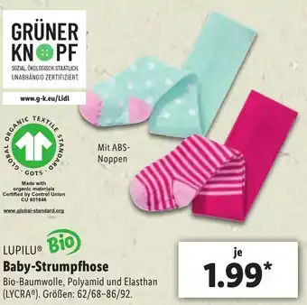Lidl Lupilu Bio Baby Strumpfhose Angebot