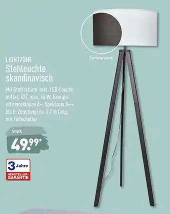 Aldi Nord Lightzone Stehleuchte skandinavisch Angebot