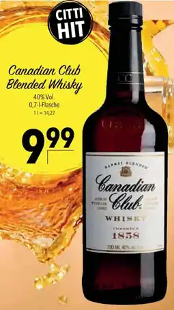 CITTI Markt Canadian Club Blended Whisky Angebot