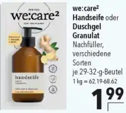 CITTI Markt we:care² Handseife oder Duschgel Granulat Angebot