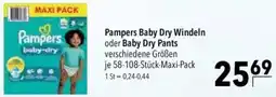 CITTI Markt Pampers Baby Dry Windeln oder Baby Dry Pants Angebot