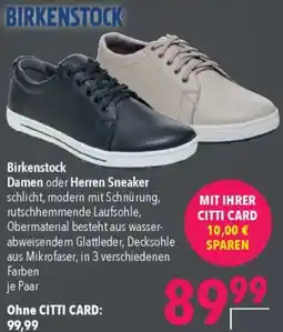 CITTI Markt Birkenstock Damen oder Herren Sneaker Angebot