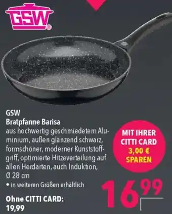 CITTI Markt GSW Bratpfanne Barisa Angebot