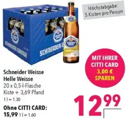 CITTI Markt Schneider Weisse Helle Weisse Angebot