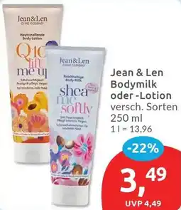 Budni Jean & Len Bodymilk oder Lotion Angebot