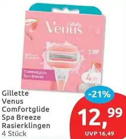 Budni Gillette Venus Comfortglide Spa Breeze Rasierklingen Angebot