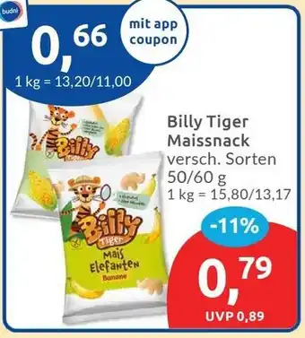 Budni Billy Tiger Maissnack Angebot