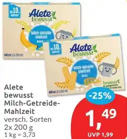 Budni Alete bewusst Milch-Getreide Mahlzeit Angebot