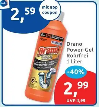 Budni Drano Power-Gel Rohrfrei Angebot