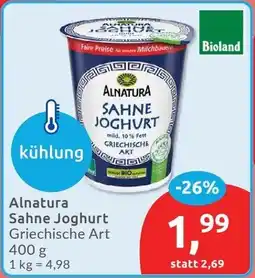 Budni Alnatura Sahne Joghurt Angebot