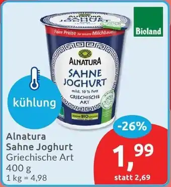 Budni Alnatura Sahne Joghurt Angebot