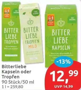 Budni Bitterliebe Kapseln oder Tropfen Angebot