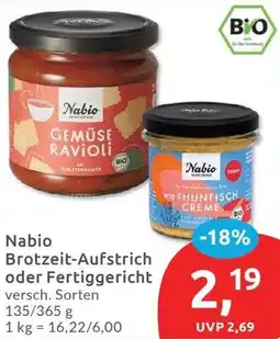 Budni Nabio Brotzeit-Aufstrich oder Fertiggericht Angebot
